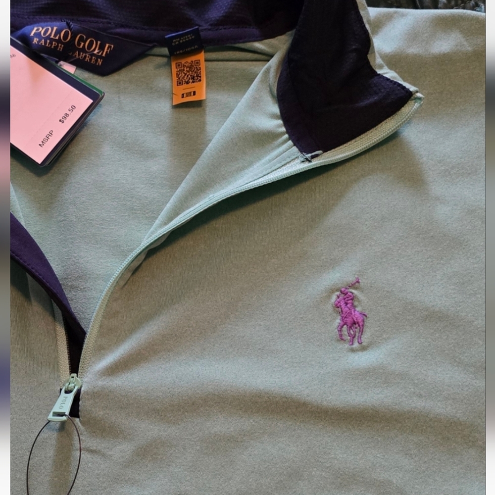 Polo Golf Ralph Lauren Mens Quarter Zip Performance Golf Pullover Top - XL - Picture 4 of 9